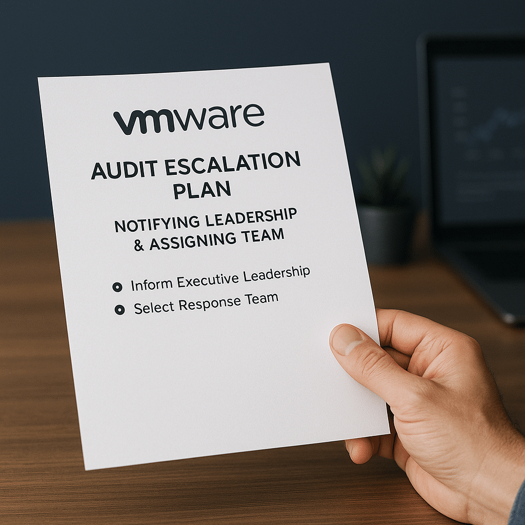 VMware Audit Escalation Plan